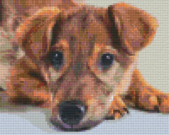 Happy Dog Four [4] Baseplate PixelHobby Mini-mosaic Art Kit